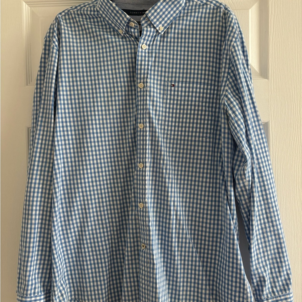 Tommy Hilfiger Blue Checkered Men's Shirt